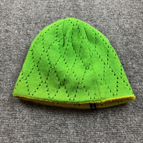 SCOTT Women’s Green Flower Reversible Knit Beanie One Size Fits Most - Picture 3 of 7